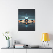 Runway Jet Reflection Wall Art & Canvas Prints