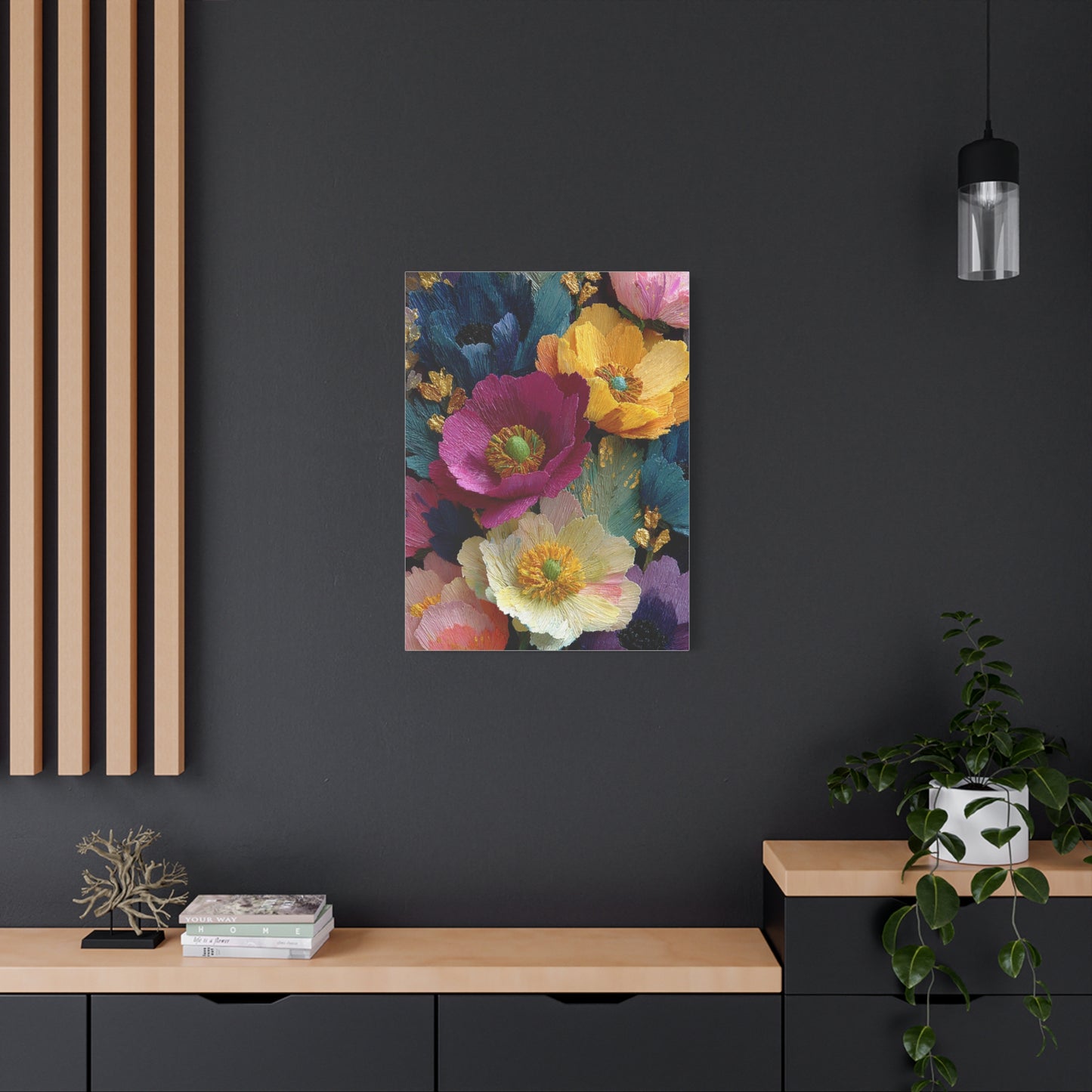 Textured Floral Relief Composition Wall Art & Canvas Print