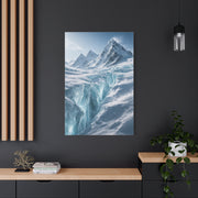 Icy Blue Glacial Crevasse Wall Art & Canvas Print