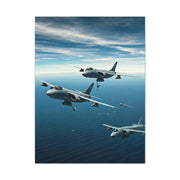 Squadron Formation Over Ocean Sky Wall Art & Canvas Prints