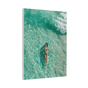 Aerial Ocean Serenity Woman Portrait Wall Art & Canvas Print