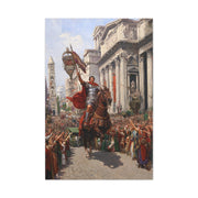 Roman Emperor Riding Through Ancient Rome Wall Art & Canvas Print