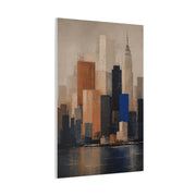 Modern Color Block Skyline Reflection Wall Art & Canvas Print
