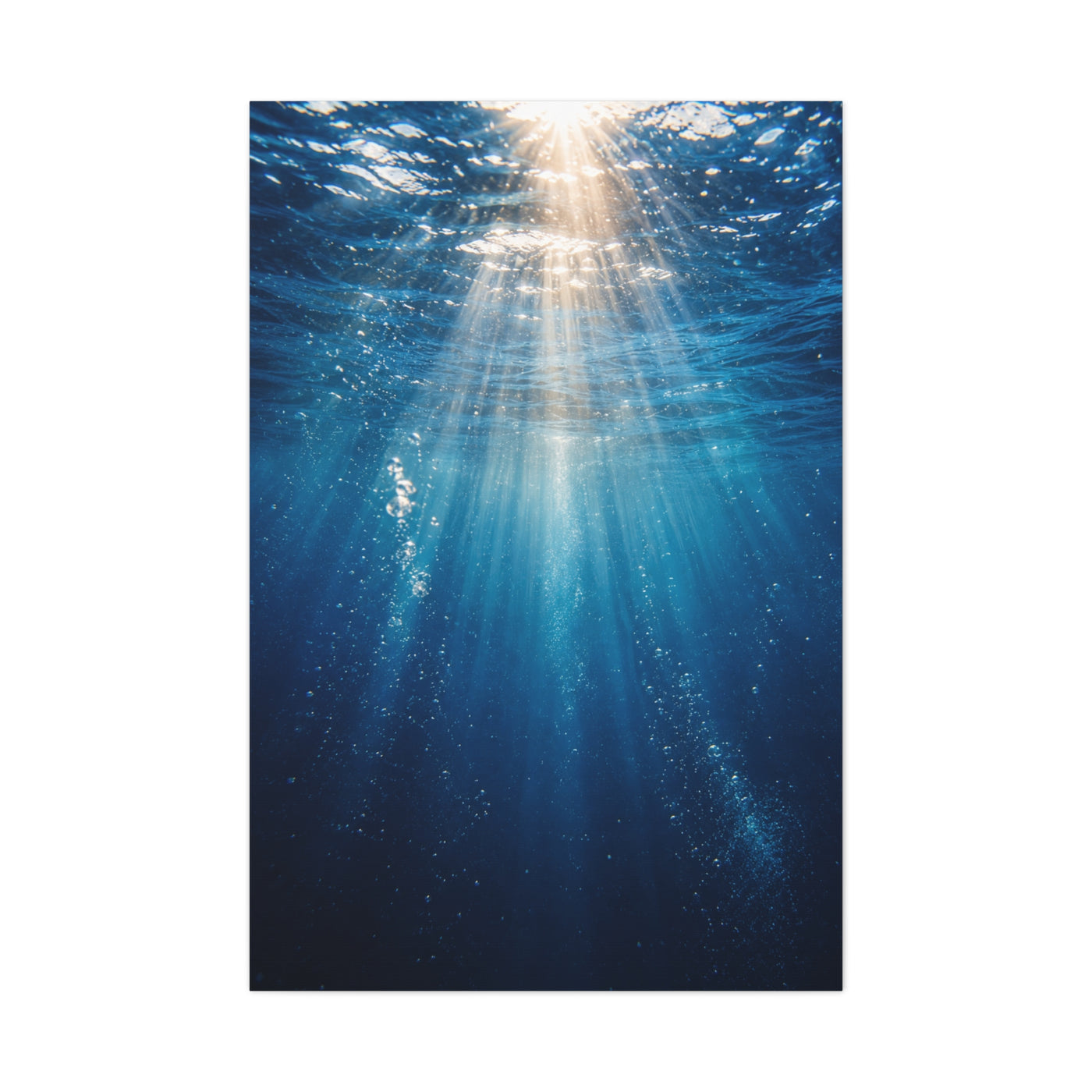 Underwater Sunlight Depth Ocean Scene Wall Art & Canvas Print