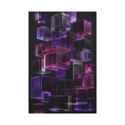 Floating Violet Glass Cubes Wall Art & Canvas Print
