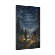 Joshua 1:9 Courage Night Path Scripture Wall Art & Canvas Print