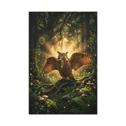 Golden Light Forest Owl Wings Wall Art & Canvas Print