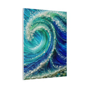 Crystal Ocean Curl Glass Texture Wall Art & Canvas Print
