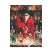 Saloon Gunfire Cowboy Painting Wall Art & Canvas Print