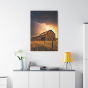 Lightning Over the Old Farm Barn Wall Art & Canvas Prints