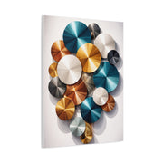 Overlapping Multicolor Metal Circles Wall Art & Canvas Print