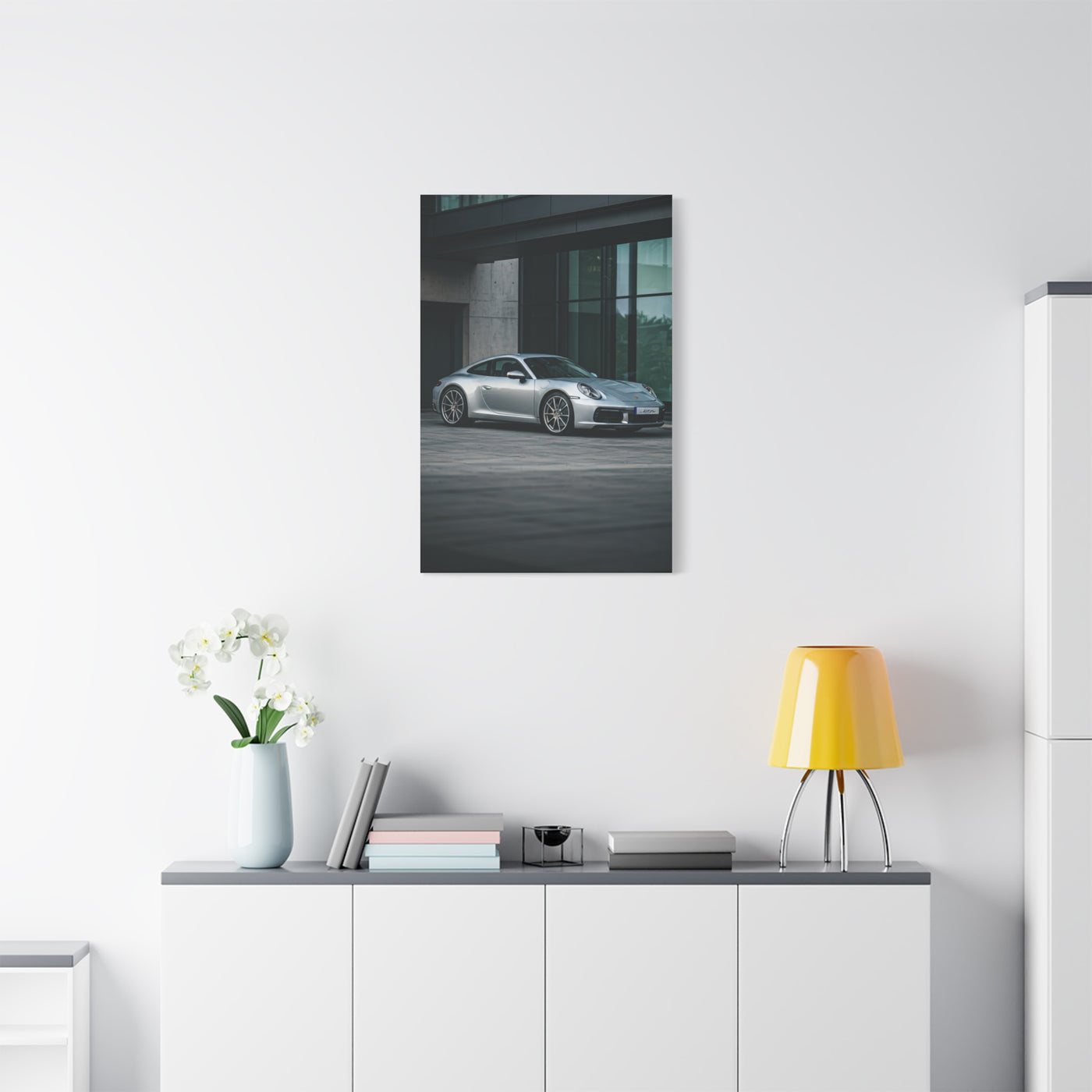 Porsche 911 Modern Courtyard Elegance Wall Art & Canvas Prints