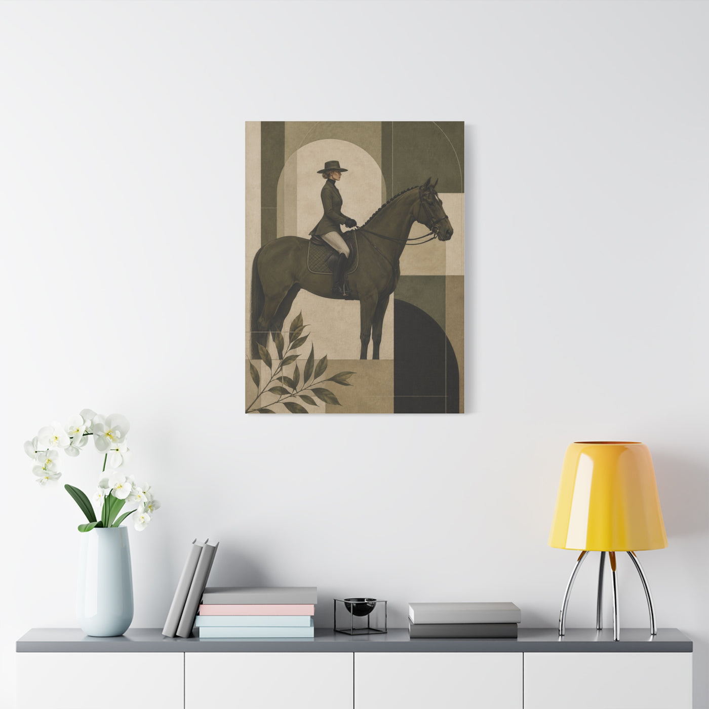 Equestrian Editorial Profile Composition Wall Art & Canvas Print