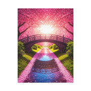 Sakura Bridge Reflection at Sunrise Wall Art & Canvas Prints