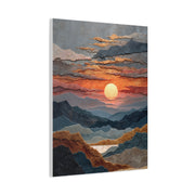 Layered Desert Sunset Abstract Landscape Wall Art & Canvas Print