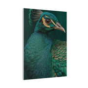 Regal Emerald Peacock Portrait Wall Art & Canvas Print