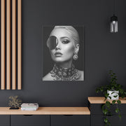 Monochrome Luxury Disc Portrait Wall Art & Canvas Print