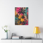 Urban Tropical Graffiti Palm Statement Tropical Wall Art & Canvas Print