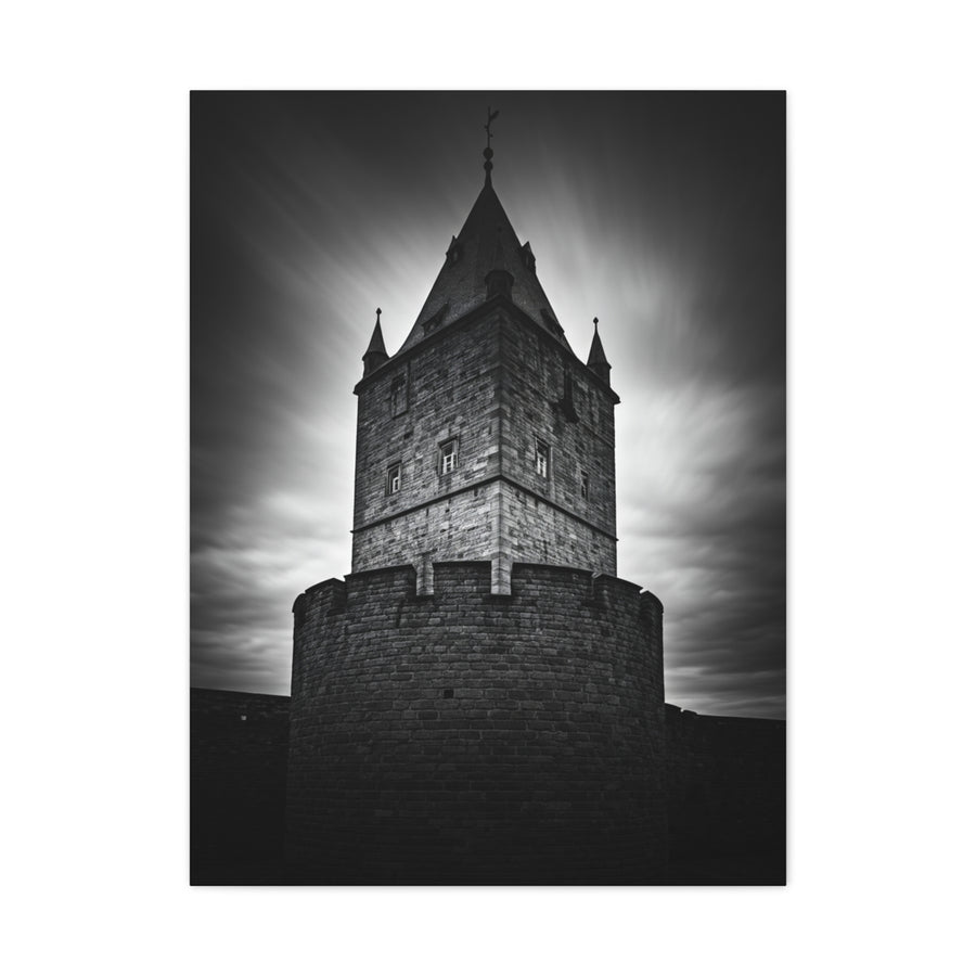 Gothic Fortress Tower Under Dramatic Skies Wall Art & Canvas Prints