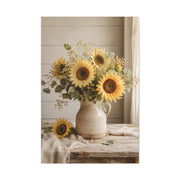 Soft Farmhouse Sunflower Bouquet Wall Art & Canvas Print