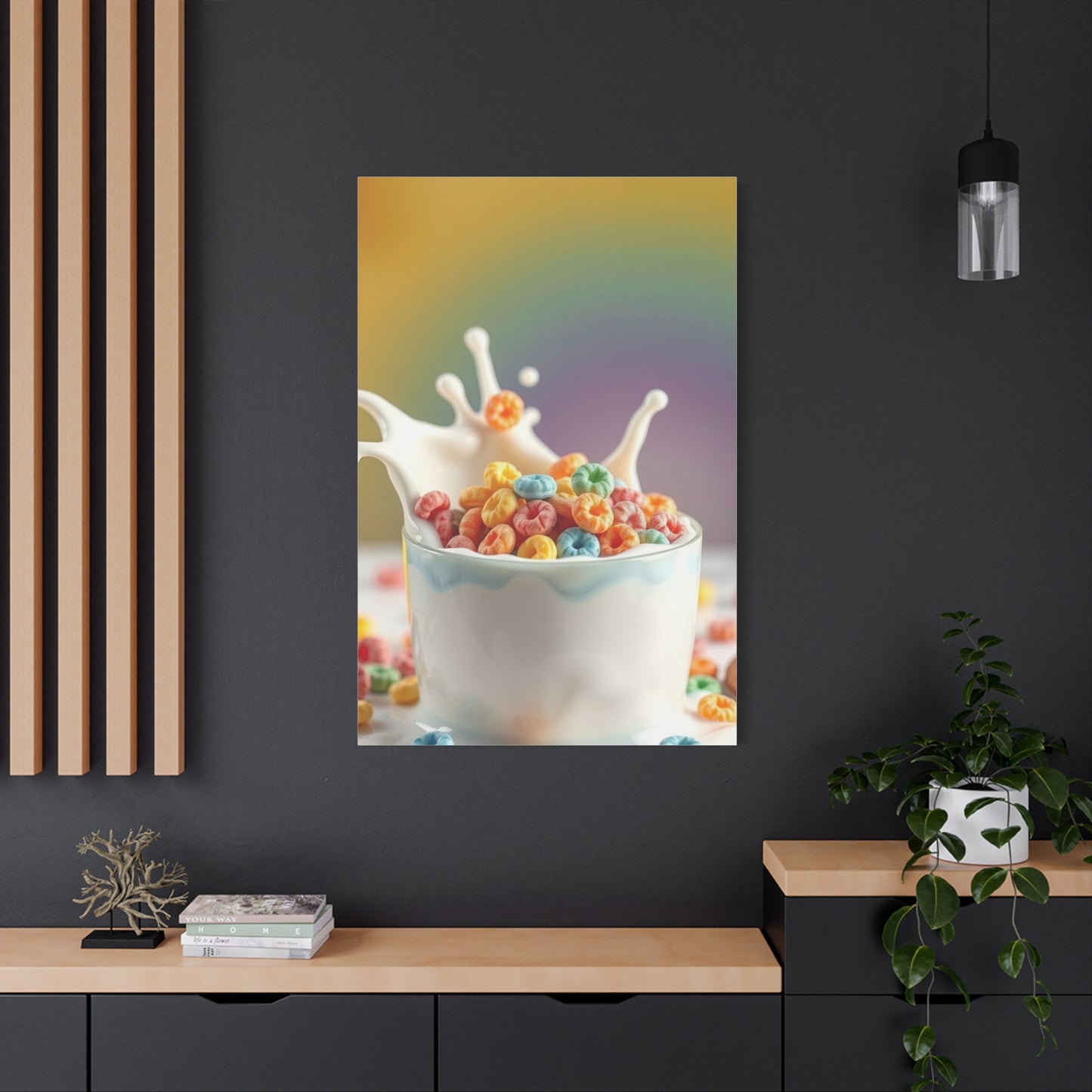 Fruit Loops in Milk Art Premium Canvas 18 Wall Art & Canvas Print