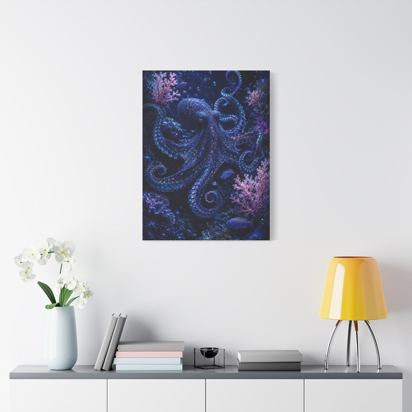 Deep Ocean Octopus Fantasy Tropical Wall Art & Canvas Print