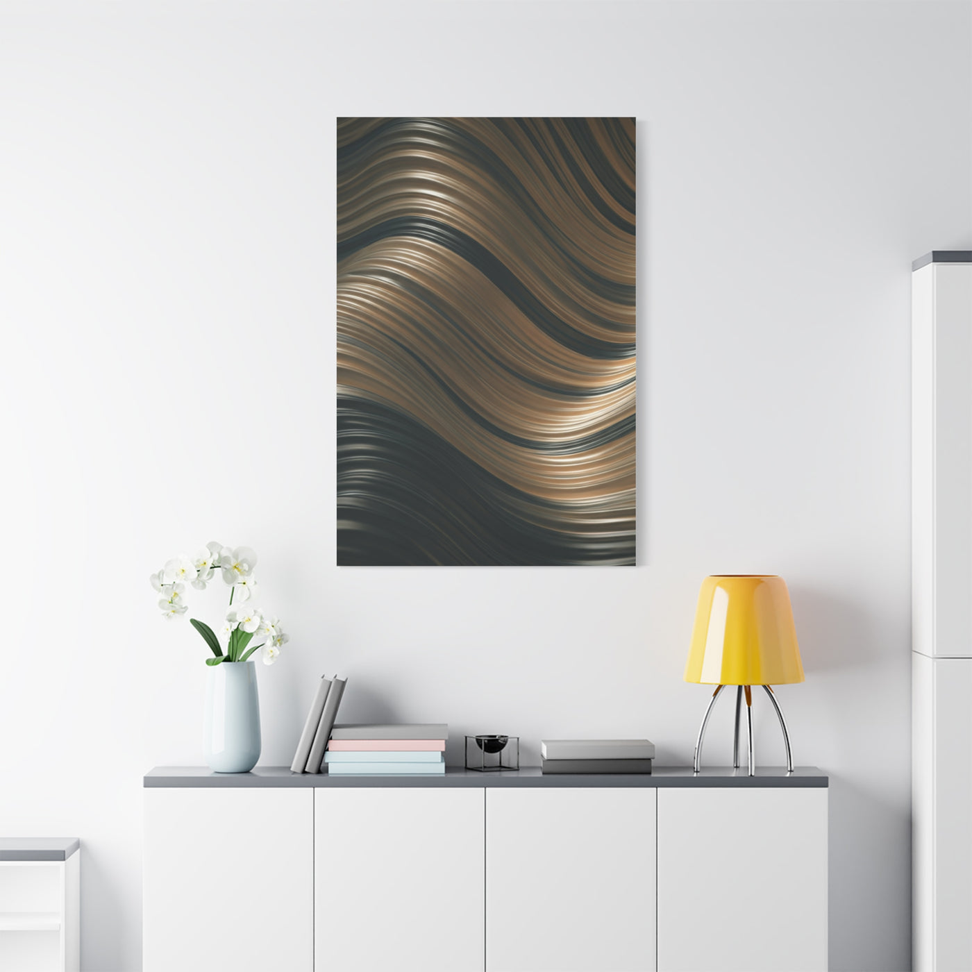Gilded Waveform Abstract Wall Art & Canvas Prints