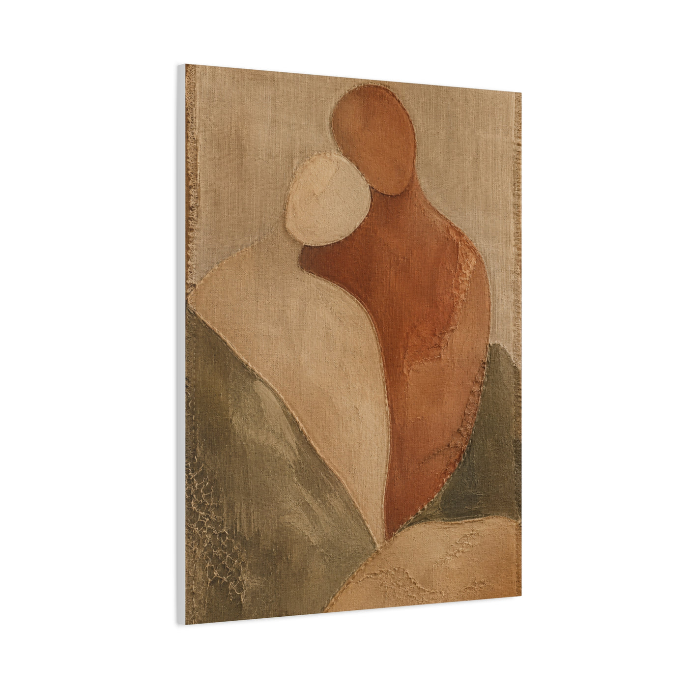 Minimal Abstract Embrace Romance Wall Art & Canvas Print