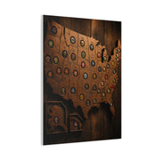 Wooden Beer Cap USA Map Wall Art & Canvas Print