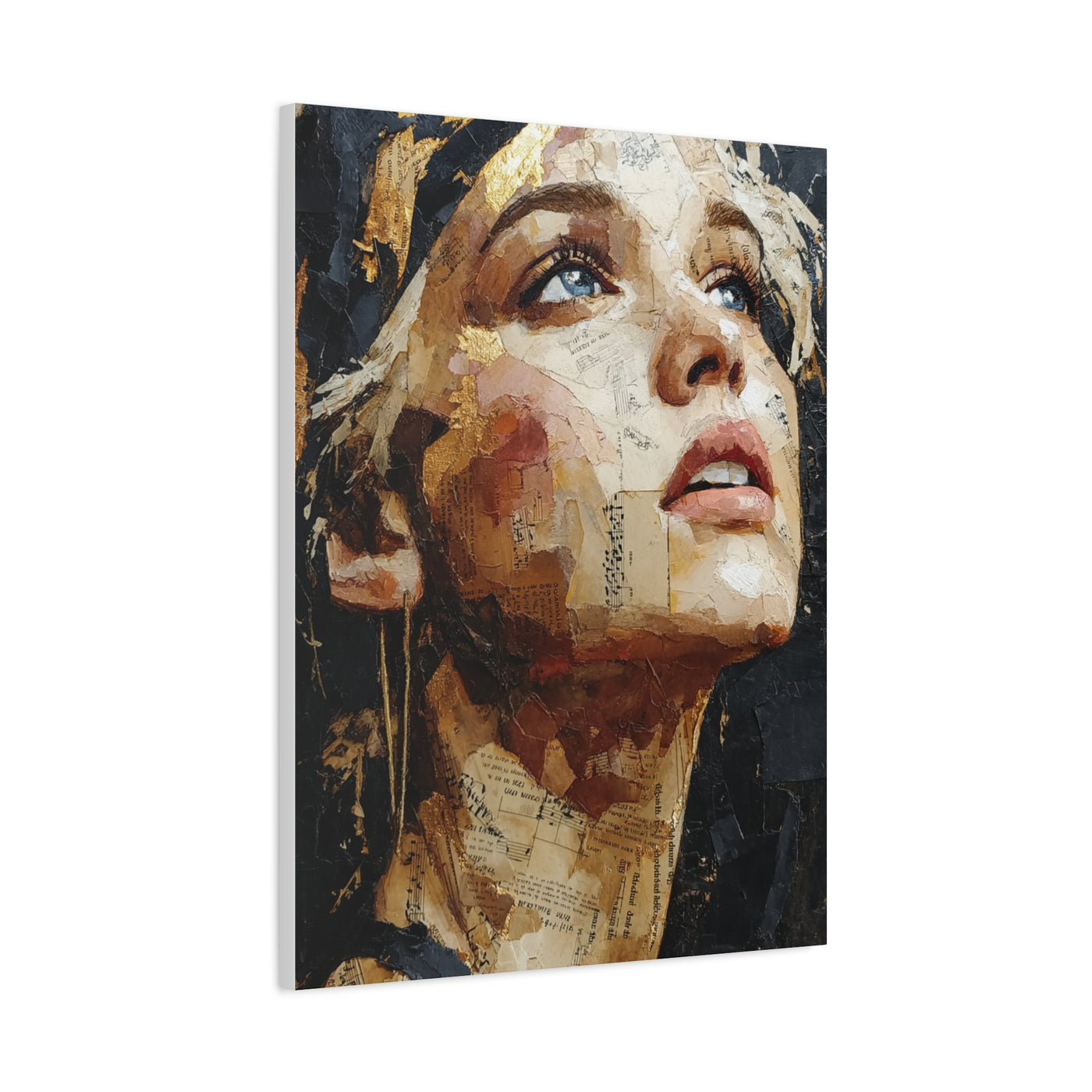 Golden Light Portrait Collage Wall Art & Canvas Print