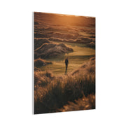 Scottish Links Golfer Sunrise Wall Art & Canvas Print