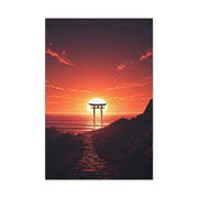 Sacred Horizon Torii Sunset Wall Art & Canvas Prints