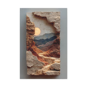 Sculptural Desert Window Relief Wall Art & Canvas Print