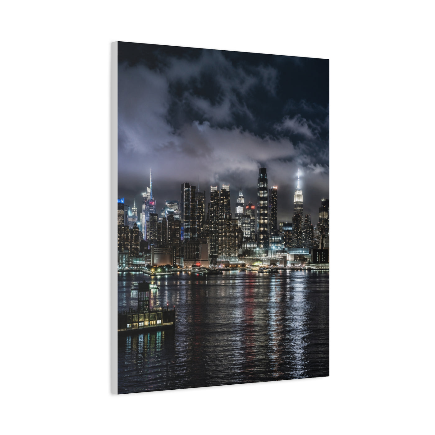 New York City Skyline at Night Wall Art & Canvas Print