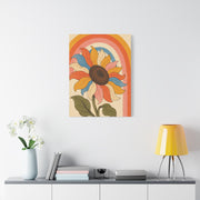 Retro Rainbow Sunflower Wall Art & Canvas Print