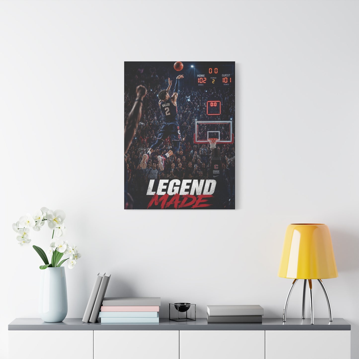 Legend Made Championship Basketball Sports Wall Art & Canvas Print