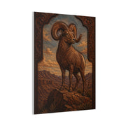 Hand Tooled Bighorn Sheep Southwest Wall Art & Canvas Print