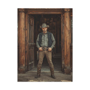 Gunslinger Outside the Saloon Wall Art & Canvas Print