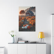 Pumpkin Patch Farm Path Wall Art & Canvas Print
