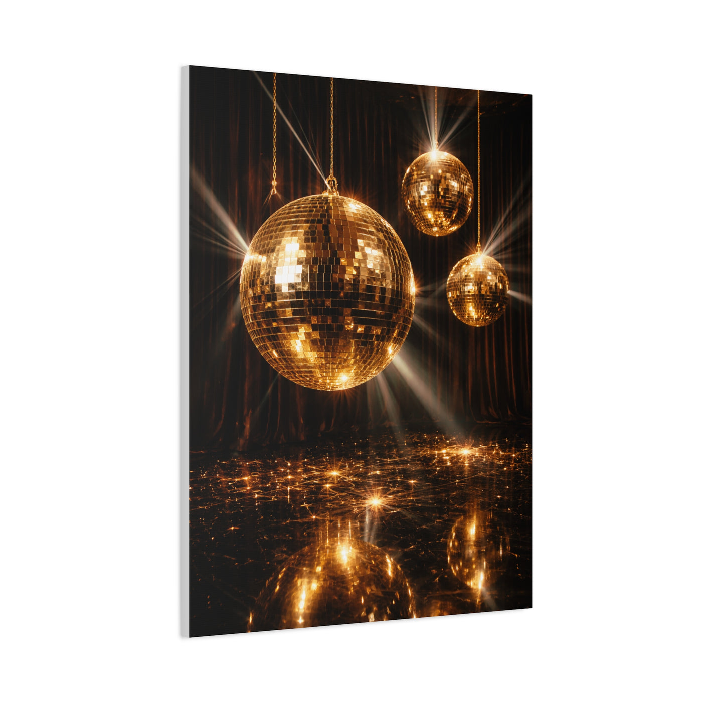 Golden Disco Ball Glamour Wall Art & Canvas Print