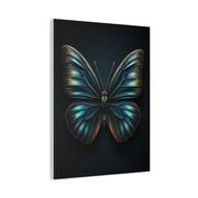 Midnight Blue Butterfly Symmetry Portrait Wall Art & Canvas Prints