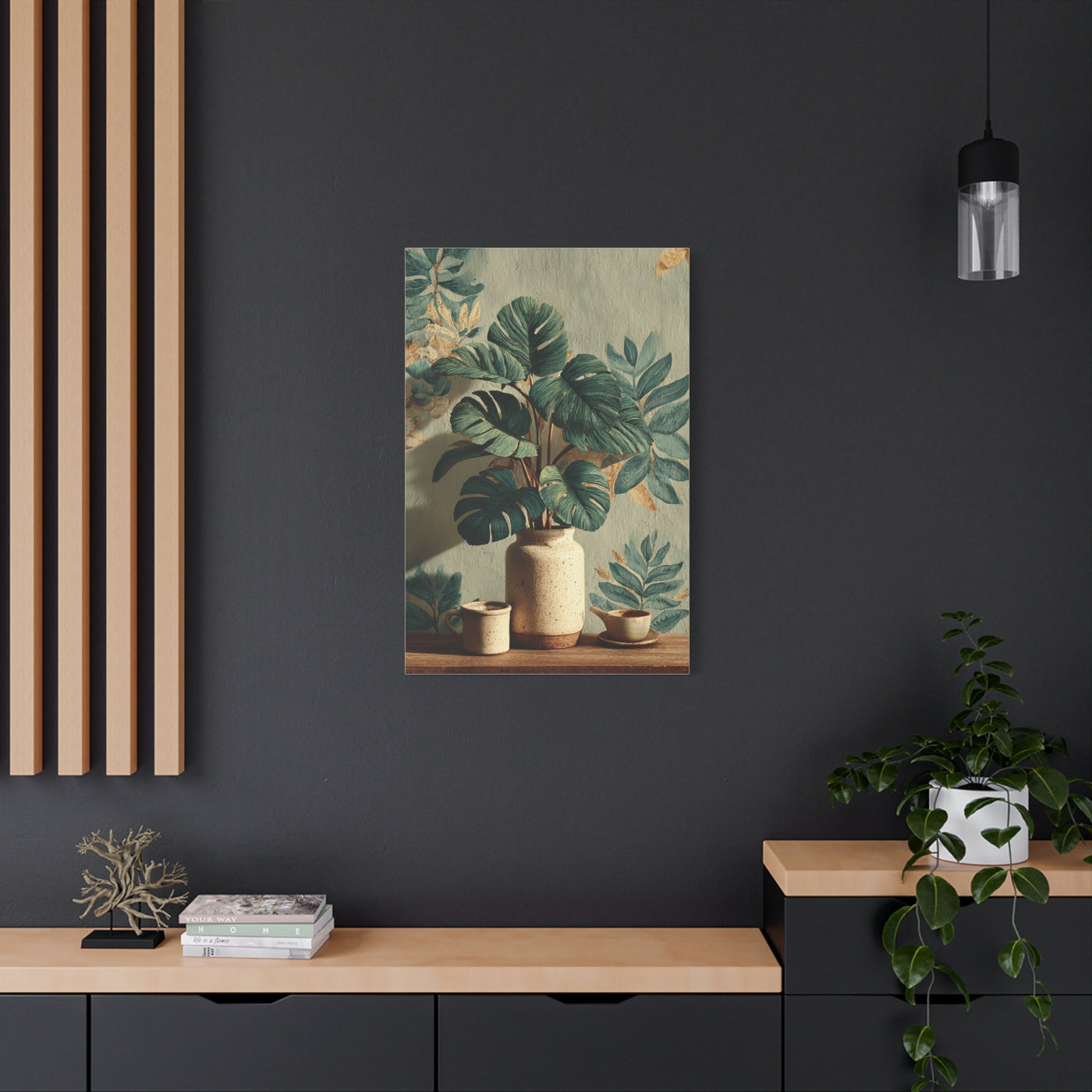 Tropical Green Botanical Still Life Wall Art & Canvas Print