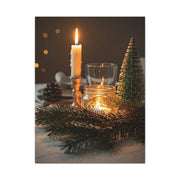 Warm Candlelight Christmas Table Wall Art & Canvas Print