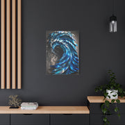 Iridescent Metal Wave Sculpture Wall Art & Canvas Print