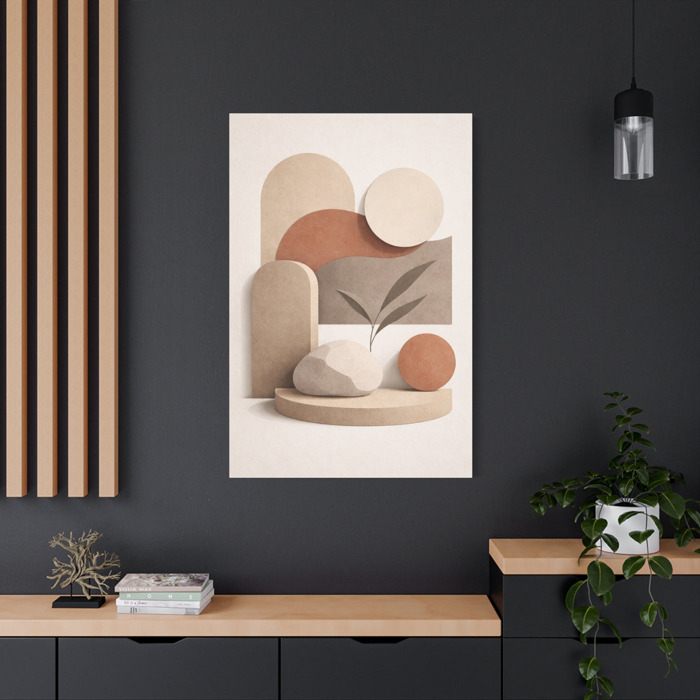 Neutral Gallery Shapes Wall Art & Canvas Print