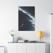 Aerial Navy Ocean Wave Perspective Wall Art & Canvas Print