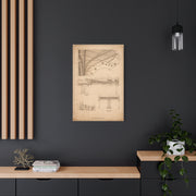 Grand Piano Blueprint Study Wall Art & Canvas Print