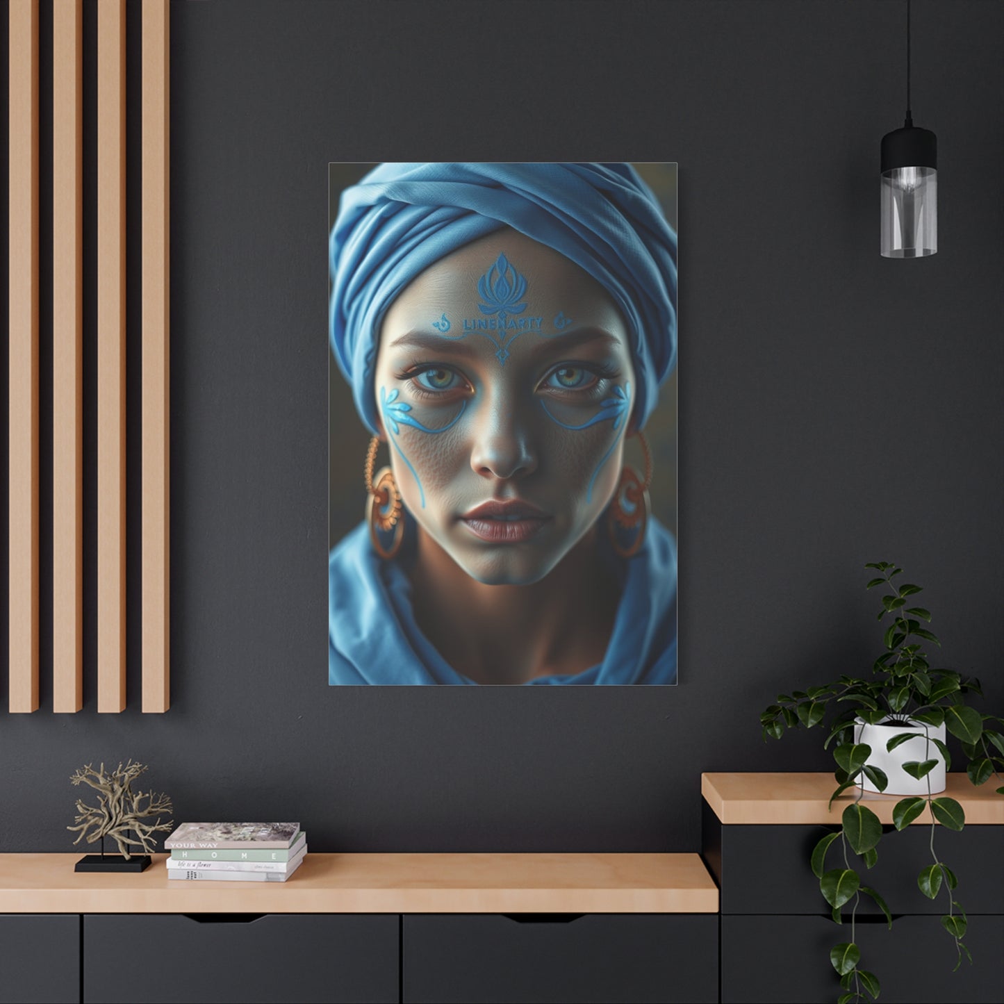Cobalt Tranquility Painting Wall Art & Canvas Print