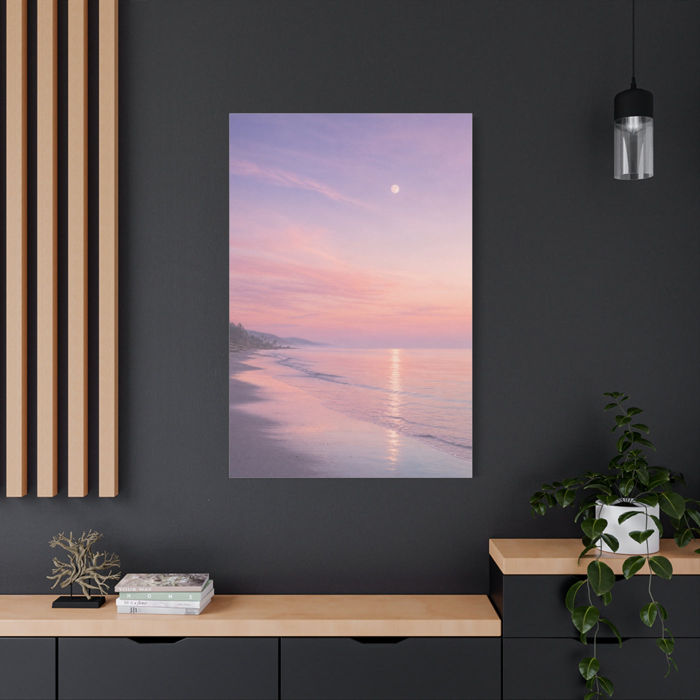 Pastel Dusk Shoreline Wall Art & Canvas Print