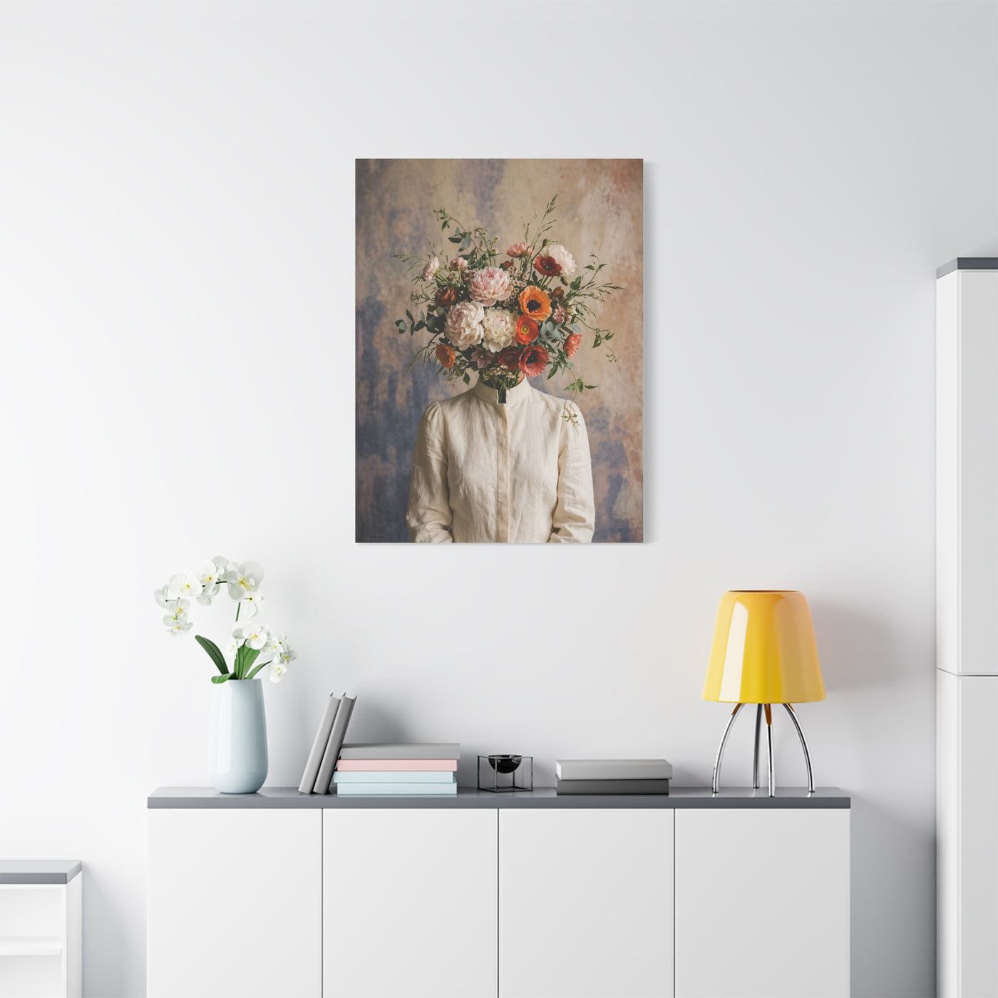Surreal Botanical Head Portrait Wall Art & Canvas Print